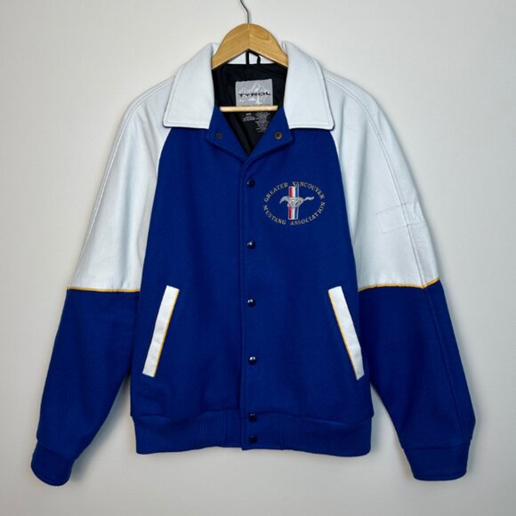 Vintage Greater Vancouver Ford Mustang Association 66 Coupe Varsity Jacket - M - Picture 4 of 11